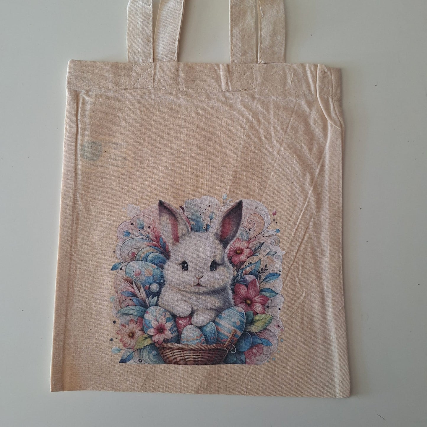 Personalisierte Ostertasche mit Name – Baumwolltasche 22x26 cm für Kinder